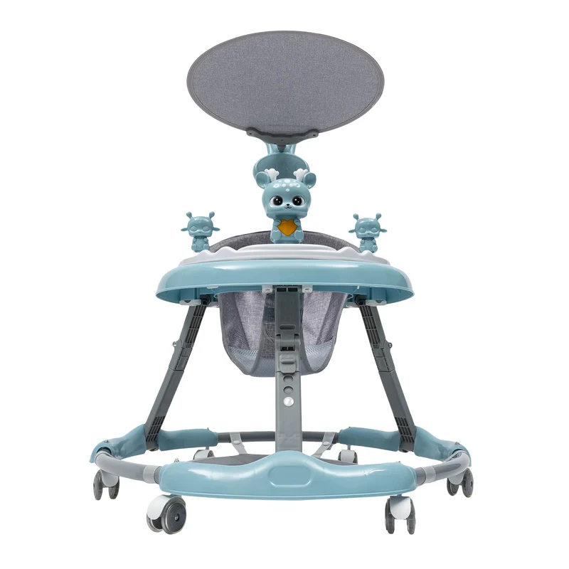 Opvouwbare loopwagen - Baby's - Verstelbaar - Kinderwagen 6-18 maanden - Blauw