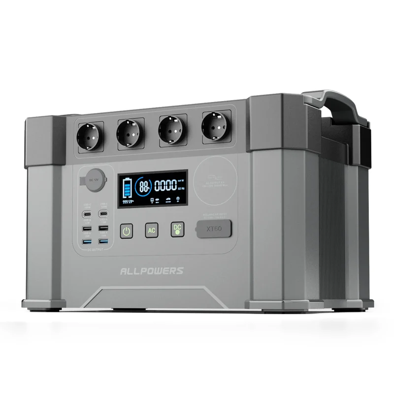 Powerstation - Generator - Aggregaat - Powerbank - Draagbare - 2400W - 1500Wh - Noodstroomvoorziening - voor Thuis en Buiten