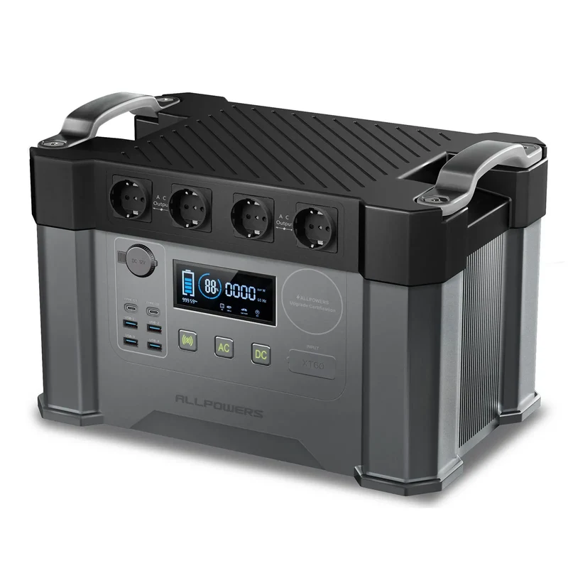 Powerstation - Generator - Aggregaat - Powerbank - Draagbare - 2000W - 1500Wh - Noodstroomvoorziening - voor Thuis en Buiten