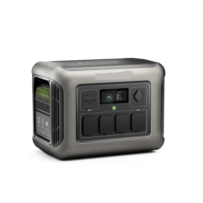 Powerstation - Generator - Aggregaat - Powerbank - Draagbare - 1800W (3000W Piek) - 1152Wh - LiFePO4 Zonnegenerator - voor Tuin, Feest of Noodstroom