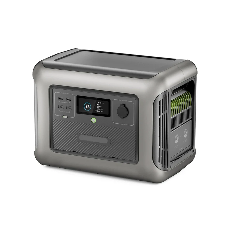 Powerstation - Generator - Aggregaat - Powerbank - Draagbare - 1152Wh - LiFePO4 Extra Batterij - met Zonnegenerator voor Buitengebruik- Zwart