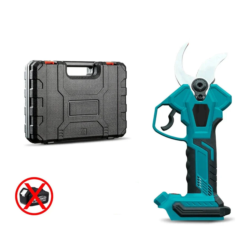 Elektrische Snoeischaar - Snoerloze Takkenschaar - Tuinschaar - Draadloze - Borstelloze Motor - met Draagtas - 40mm Snijbreedte - Koolstofstalen Mes - Zonder Accu en Oplader - 18V - Blauwgroen
