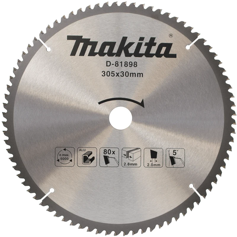 Makita TCT Zaagblad Aluminium 350x30mm 80T 5G - D-81898