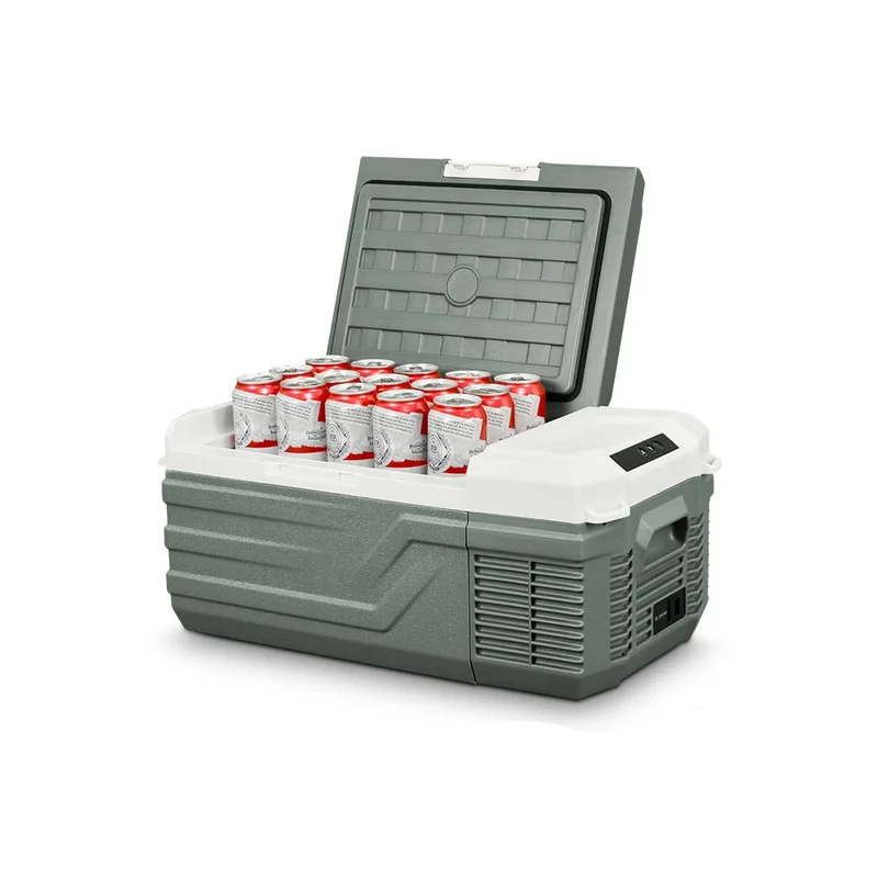 Draagbare Autokoelkast Met Vriesvak – Elektrische Auto Koelbox – 12V/24V Aansluiting – Compacte Koelbox 15L – Instelbare Temperatuur Tot -20°C – Ideaal Voor Auto - Camping en Vrachtwagen – Koelen en Vriezen