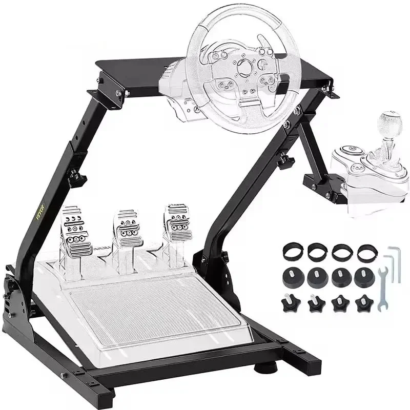 Race Stuurwiel met Standaard - Sim Racing Wheel Stand Compatibel met Thrustmaster T500RS, T248, 128, Fanatec en CSR Pedalen - Stuurwiel voor PS4 - Geschikt voor Logitech G29, G27 en G25
