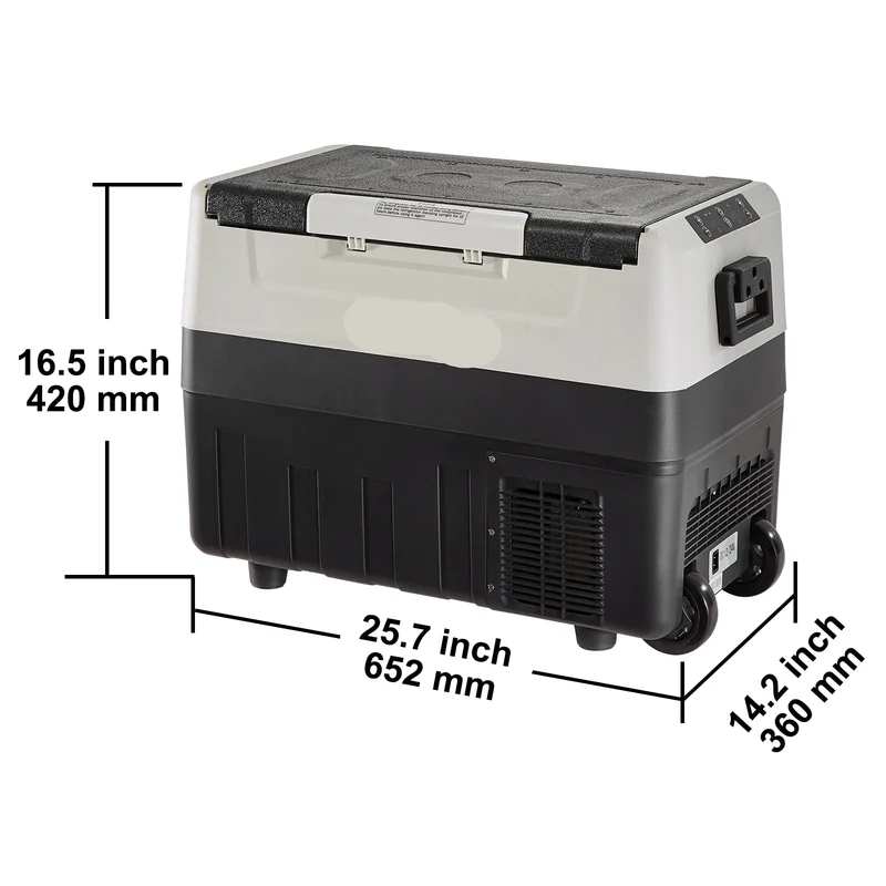 Auto Koelbox - Koelbox - Camping Koelkast - Compressor Koelkast - met Wielen - Draagbare - 12V/24V - 35L - Dual Zone - -20°C tot +10°C - voor Binnen - en Buitenevenementen