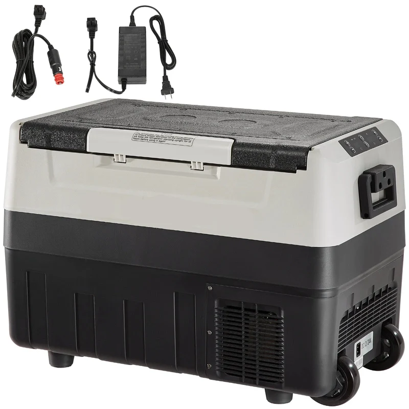 Auto Koelbox 45L – Elektrische Koelbox 24V/230V – Ideaal voor Auto - Camping & Reizen – 50x68x36 cm – Koelbox met Grote Capaciteit