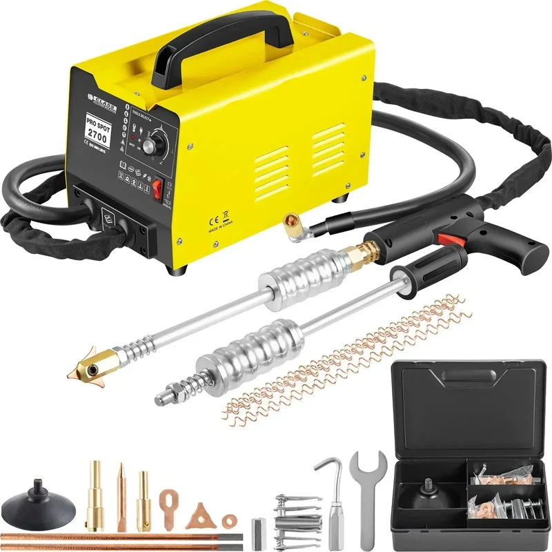 Lasapparaat - Uitdeukset Auto - Slagtrekker - Deukentrekker - Denthijs Puller Spot Lasser - 1.8KW - 3500A - Deukreparatie - voor Voertuigpanelen met Spotpullerfunctie