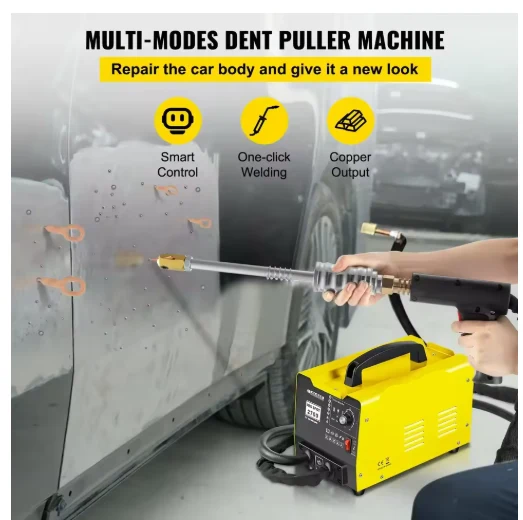 Lasapparaat - Uitdeukset Auto - Slagtrekker - Deukentrekker - Denthijs Puller Spot Lasser - 1.8KW - 3500A - Professioneel Deukreparatiesysteem - met Spotpullerfunctie voor Voertuigpanelen