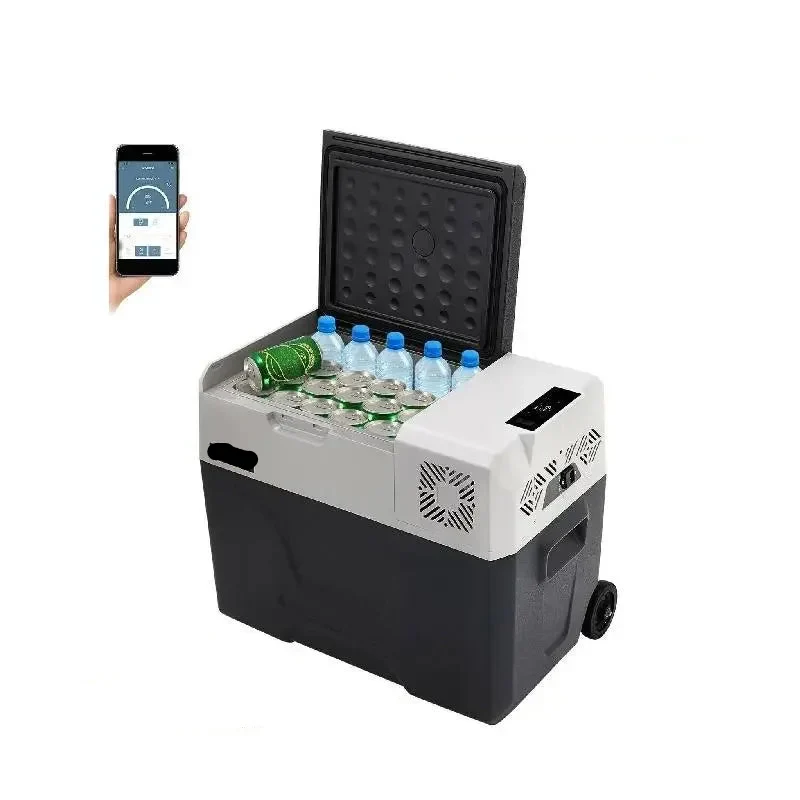 Auto Koelkast - Koelbox - Mini Koelkast - Draagbare - 30L - 32QT - 12V/24V/220V - met Compressor - Mini Fridge - Ideaal voor Camping, Reizen en Picknicks