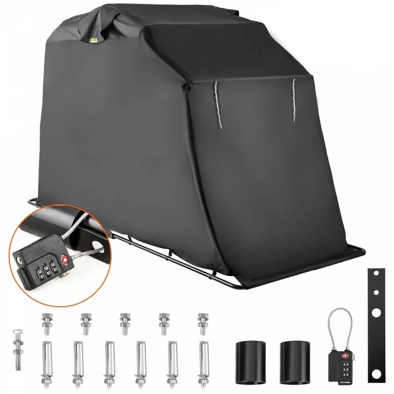 Motorhoes - Scooterhoes - Waterdicht - Geschikt voor Binnen en Buiten - Polyester Oxford Fietsopslaghoes - voor Bescherming van Motorrijders en Fietsen - 106 x 41,3 x 62,9inch