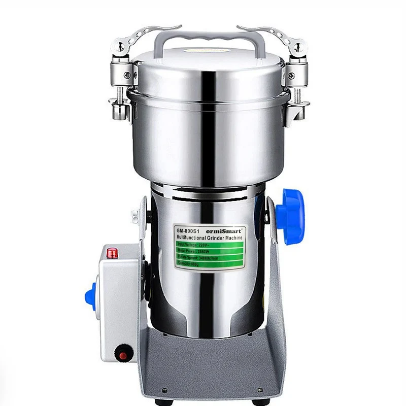 Kruidenmolen - Hakmolen - Specerijenmolen - Koffiemolens - Molen - 800G - Swing Type - Elektrische - Voor Granen, Koffiebonen, Droge Voeding & Specerijen - Kruidenmaler - Grinder - High-Speed Crusher