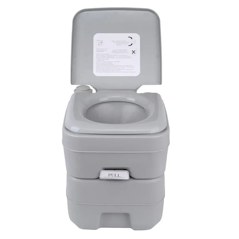 Draagbaar Campingtoilet – Chemisch Toilet 20L – Met Dubbel Spoelsysteem – Voor Caravan, Camper of Tent – Tot 130 kg Draagvermogen – Te Gebruiken met of zonder Chemicaliën
