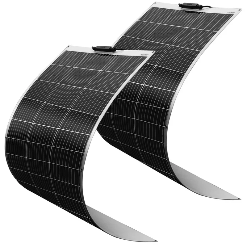 Zonnepaneel - Zonnepaneelset - Flexibel - Fotovoltaïsch - voor Camperaccu - Thuislader - Camping - Noodsituatie - 240W - Zwart