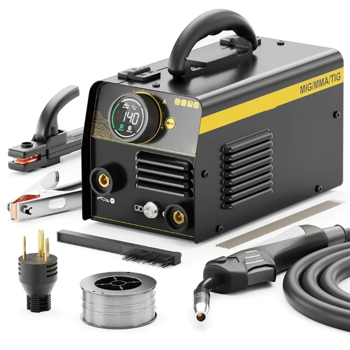 3 in 1 - Semi-automatisch Lasmachine - Lasmachine - Lasapparaat - Digitaal Inverterlassen - Draagbare MIG-lasser - AC 110V - 50/60Hz - MIG - MMA - Lift TIG - IGBT - Zwart