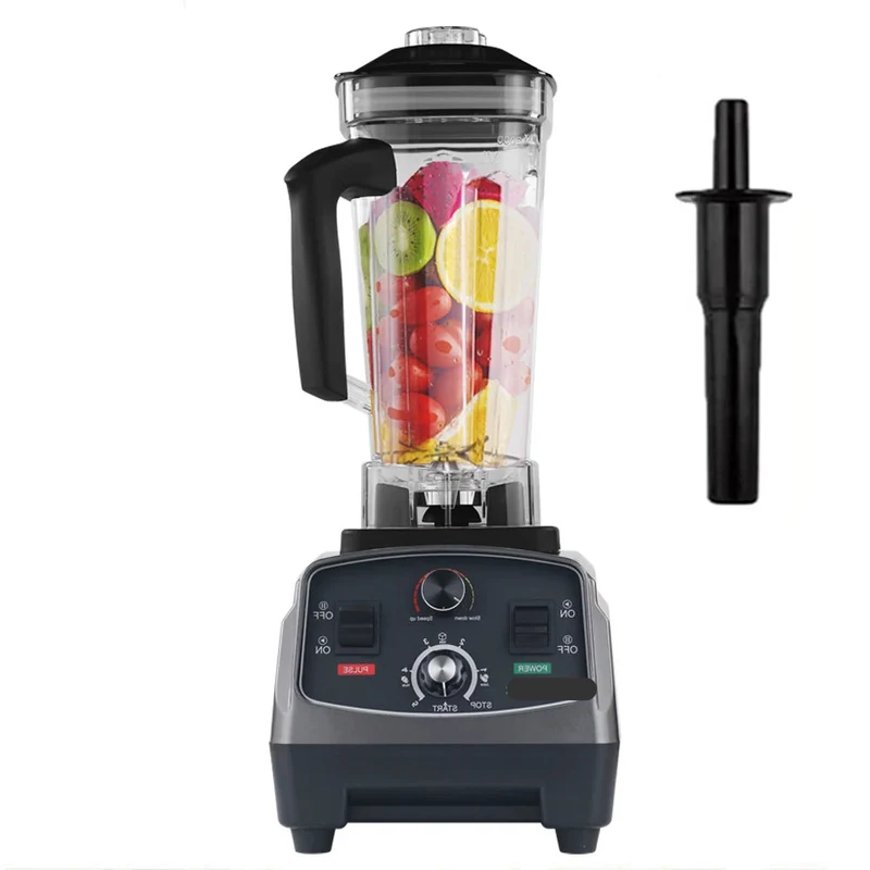 Blender - Blender Smoothie - Smoothie Maker - Foodprocessor - 2200W - Soepmaker - met Timer - 2L BPA-vrije Mengkan - Titaniumgrijs