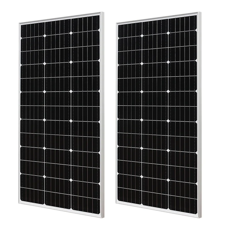 Zonnepaneel - Zonnepanelen - Monokristallijn - Set van 2 - 150W - Rigid Glass - Waterdicht - Lichtgewicht - On-Grid/Off-Grid Gebruik - Hoge Efficiëntie