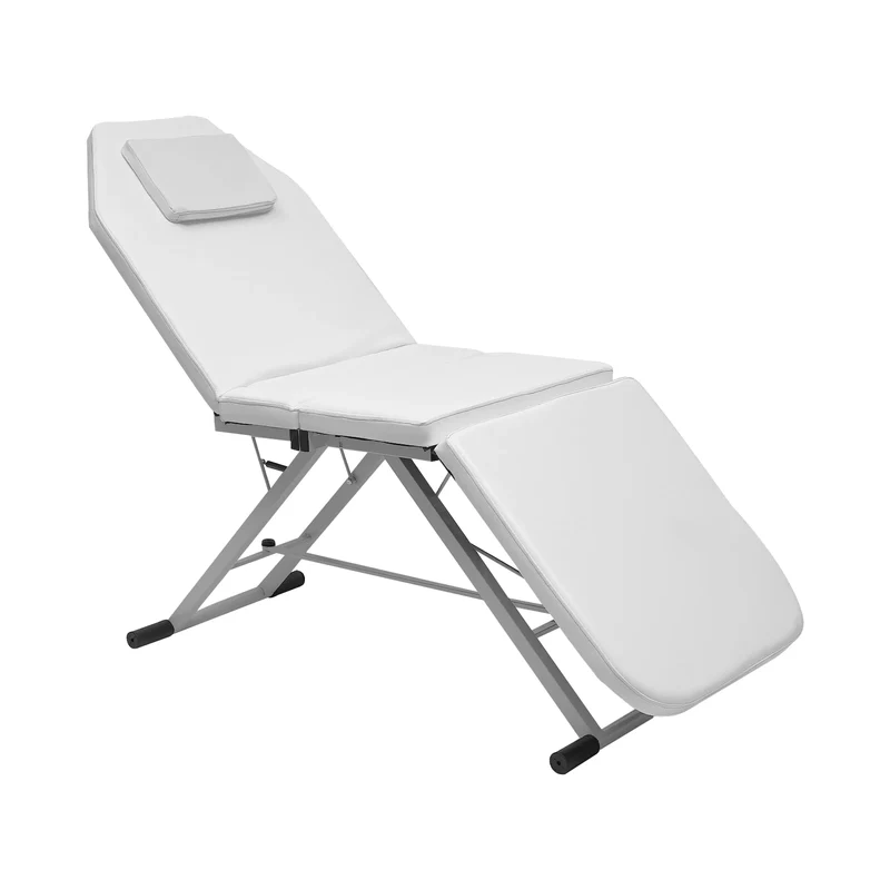 Opvouwbare Massagebed - Massagetafel - Behandeltafel - Tatoeagetafel - Slaapbank - voor Schoonheidssalons - en SPA's - Wit