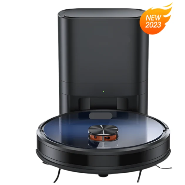 Robotstofzuiger - Vacuum Cleaner - Roborock - Draadloze - Dweilrobot - 3000Pa Zuigkracht - en Mop met Auto-Empty Station - LDS Navigatie - Slimme Thuis Nat en Droog