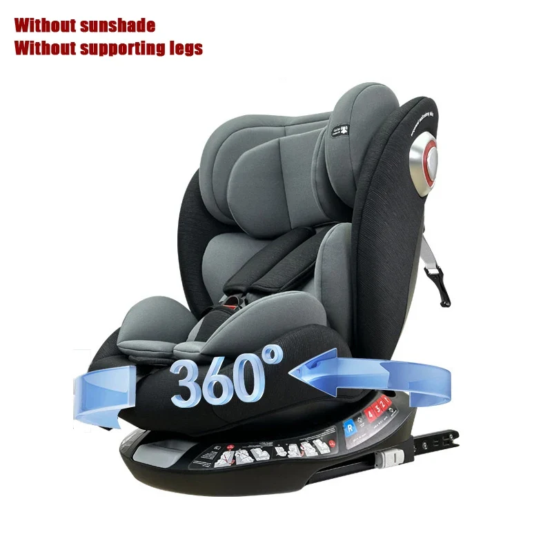 Kinderstoel Auto - Baby Autostoel - Kinderzitje - Autostoeltjes - ISOFIX Autostoel 0-36kg - Veiligheidsstoel - voor Baby en Kind - Verstelbare - 360° Draaibaar - Grijs