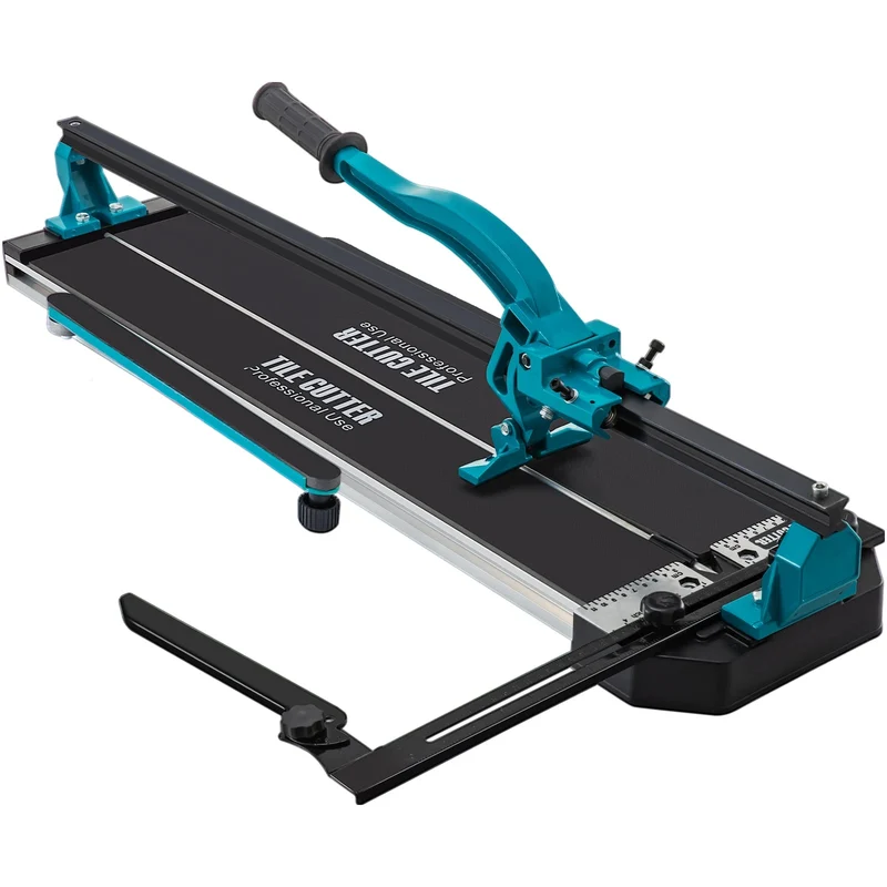 Handmatige Tegelsnijder - Laserpositionering - Single Rail - Professioneel Handgereedschap - Voor Het Snijden - Keramische Porseleinen - Granieten - Vloertegels- 31 inch - met Beugel - 104.5 x 48.5 x 26 cm - Blauw