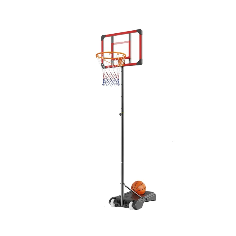 Basketbalstandaard - Basketbalpaal - Basketbalring - 5-7ft - voor Tiener - Volwassene - In Hoogte Verstelbaar - Draagbare - met Wielen - Standaard Invulbare - voor Buiten - Tuin - Achtertuin - Basketbalveld