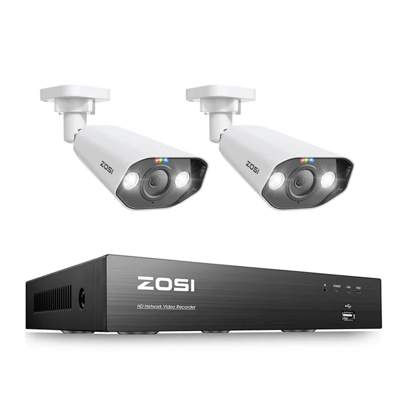 Beveiligingssysteem – CCTV Systeem – Beveiligingscamera – Bewakingscamera – 5MP 4K Ultra HD – PoE Aansluiting - 2 Stuks