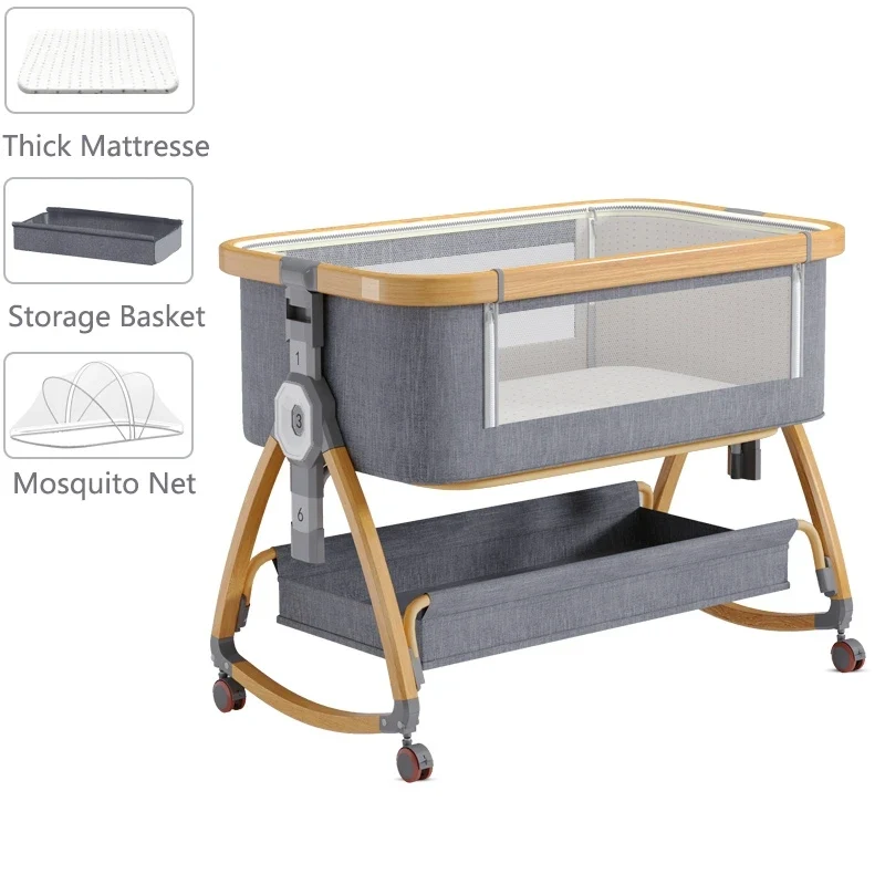 5-in-1 Elektrisch Cosleeper Babybed – Verstelbaar en Draagbaar Wiegje met Elektrisch Schommelen – 6 Snelheden – 4D Ademend Luchtmatras – Ideaal voor Pasgeborenen