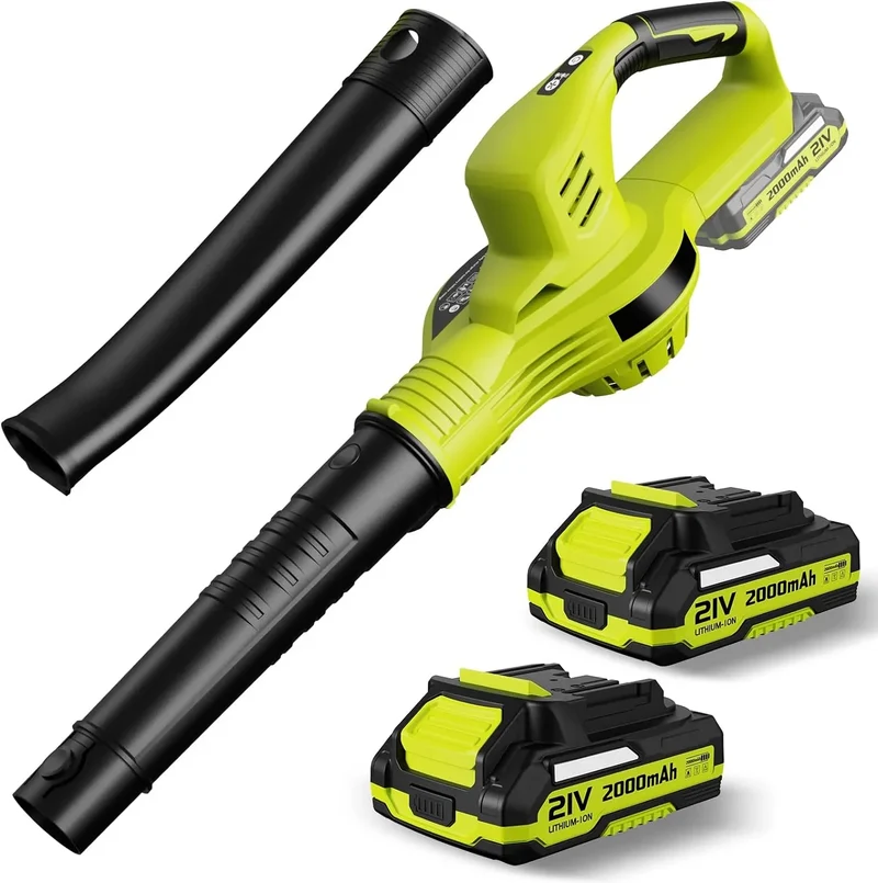 Draadloze Bladblazer – Krachtig Tuingereedschap met 2x 18V Accu’s – 2 Snelheden – Lichtgewicht & Draagbaar – Voor Bladeren, Stof & Buitenreiniging