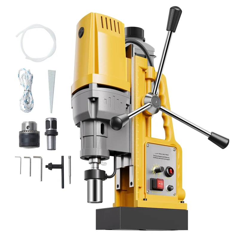 Magneetboormachine - Boormachine - Magnetische Boormachines - 1400W Magneetboor - 50mm Boordiameter - Draagbare Industriële Boormachine - Metaalboren - Magneetboorinstallatie - Voor Bouw, Werkplaats en IJzerbewerking