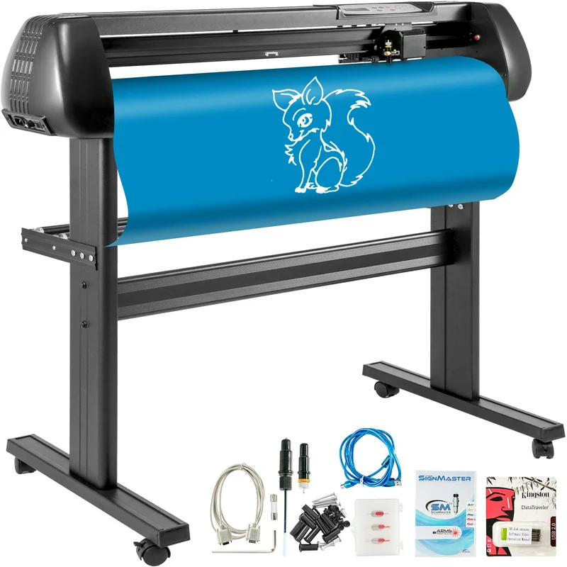 Snijmachines - Vinyl Cutter Plotter - Graveermachine- met Onderstel - 28Inch - Instelbare Snelheid & Druk - Snijplotter Machine - Vinylsnijder - Inclusief Software - voor Sign-Making