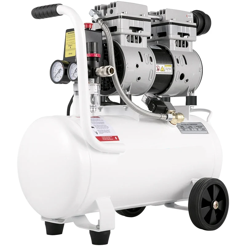 Airpress compressor - Luchtcompressor - Compressor - Stille Compressor - 25L - 1 PK - 750W - Olievrije Compressor met Stalen Tank - Ultra Stil - Draagbare - voor Werkplaats en Thuisgebruik