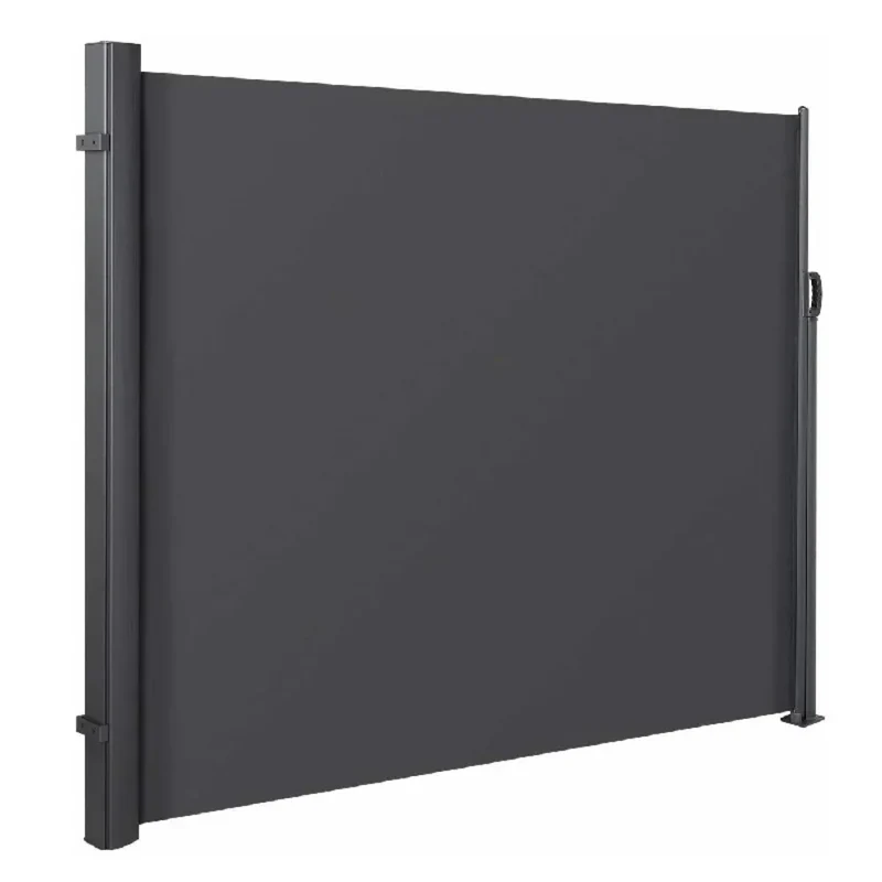 Windscherm - Tuinscherm - Uitschuifbaar Windschermen - Zijluifel - 4.0x1.8m - Outdoor Privacy Scherm – Zonnescherm en Windbescherming – Geschikt voor Terras, Tuin en Zwembad -Zwart