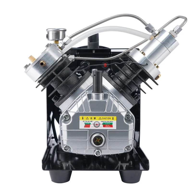 Luchtcompressor - Compressor - Luchtpomp - Airpress Compressor - 4500Psi - Dubbele Cilinderkop – Hoge Druk - Ingebouwde Ventilator – Geschikt voor Scuba Tank en PCP Luchtgeweren – 6.8L Capaciteit