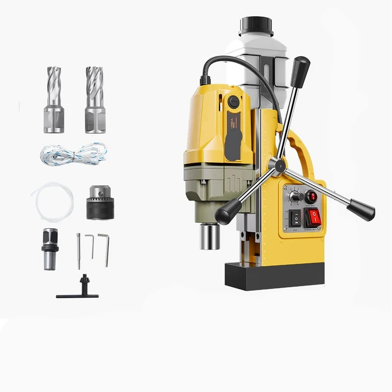 Magneetboormachine - Elektrische Boorpers - Industriële Kernboormachine - Magnetische Boormachine - Boormachine - 1200W - 50 mm Boordiameter - 50 mm Boordiepte - Voor Staal en IJzer - 2 Boortje