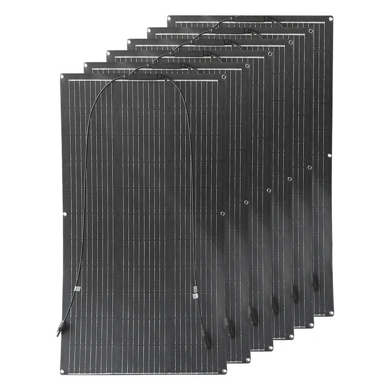 Zonnepaneel - Monokristallijn - Zonnepanelen - ETFE Zonnepaneel - 18V - 600W - 6 Stuks - Flexibel - Duurzaam - Waterdicht