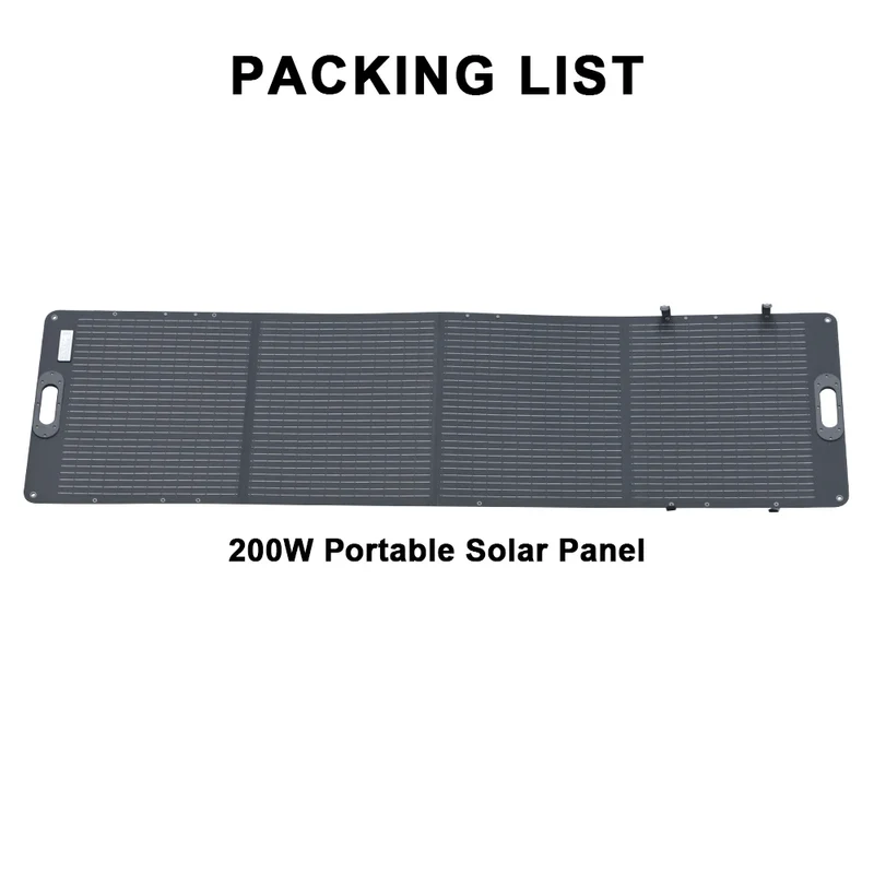 Zonnepaneel - Monokristallijn - Zonnepanelen - ETFE - Flexibel - 200W - Camping - Draagbaar - Vouwbaar Zonnepaneel Kit - voor Reizen - Telefoon - Boot - RV 20.5V