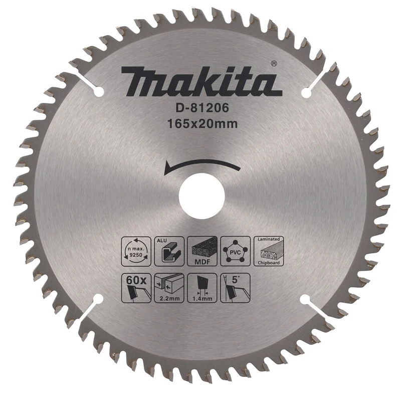 Makita Multizaagblad 165x20mm 60T 5G - D-81206
