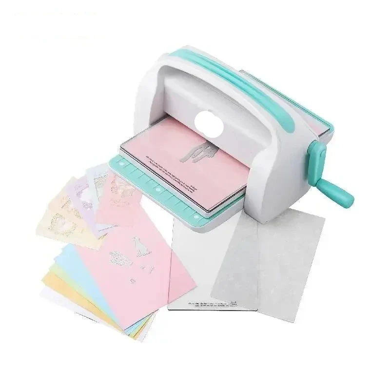 Stansmachine - Embossing Machine - Handmatige - 9 Inch - voor Scrapbooking - Kaarten - DIY Decoraties - Wit en Blauw