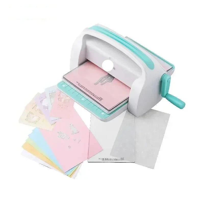 Stansmachine - Embossing Machine - Handmatige - 6 Inch - voor Scrapbooking - Kaarten - DIY Decoraties - Wit en Blauw