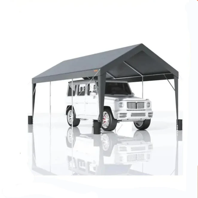 Garagetent - Partytent - Carport Tent - Tent - 10x20ft - Waterdichte - met Versterkt Stalen Frame - UV-bestendige - Auto Overkapping - PE Doek - Palen + 4 Zandzakken - Garage Tent - voor Buiten - Wit