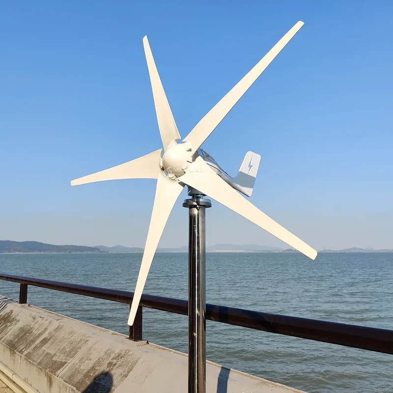 Windturbine - Windmolen - Windturbine Generator - Windenergie - 2000W - 12V - met MPPT Controller - 5 Messen - Stille en Efficiënte Energieoplossing - voor Thuisgebruik