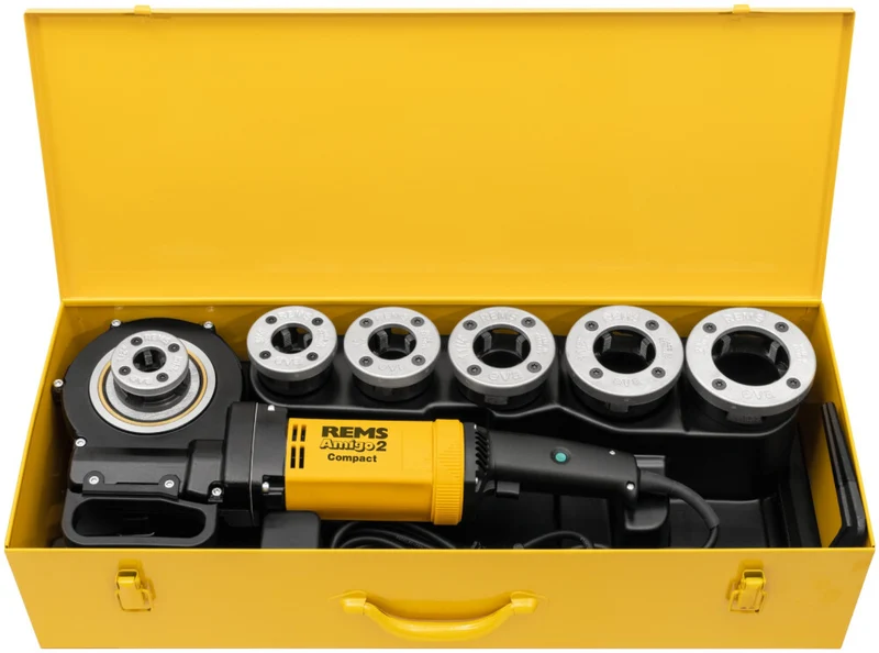 REMS Amigo 2 Draadsnijmachine Compact Set NPT 1/2+3/4+1+1 1/4+1 1/2+2 - 540027 R220