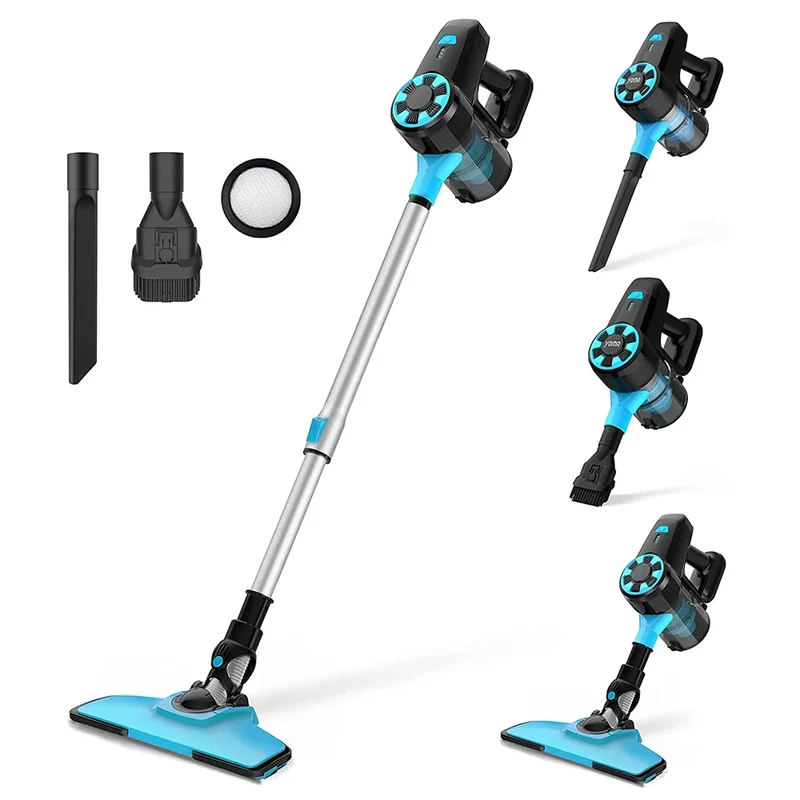 3 in 1 - Draadloze Stofzuigers - Stofzuiger - Vacuum Cleaner - met 0.7L Stofreservoir - 17000Pa - 400W - 2200mAh - Hoogte Verstelbaar Buis - 70dB - Blauw