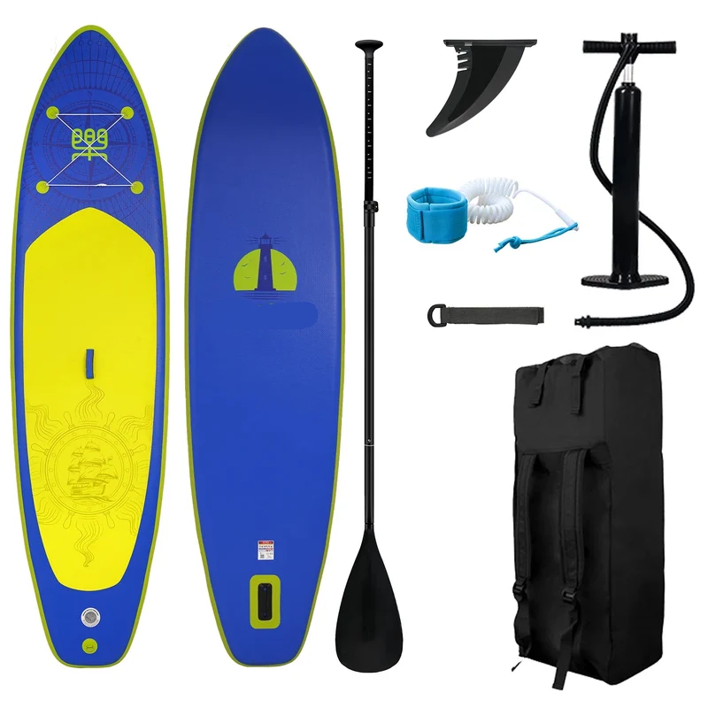Supboard - Paddle Board - Peddelplank - Surfplank - Opblaasbaar - met Zitje - Inc. Peddel - Vin - Leash - Riem - Handpomp - Rugzak - 350 x 87 x 15 cm - Blauw