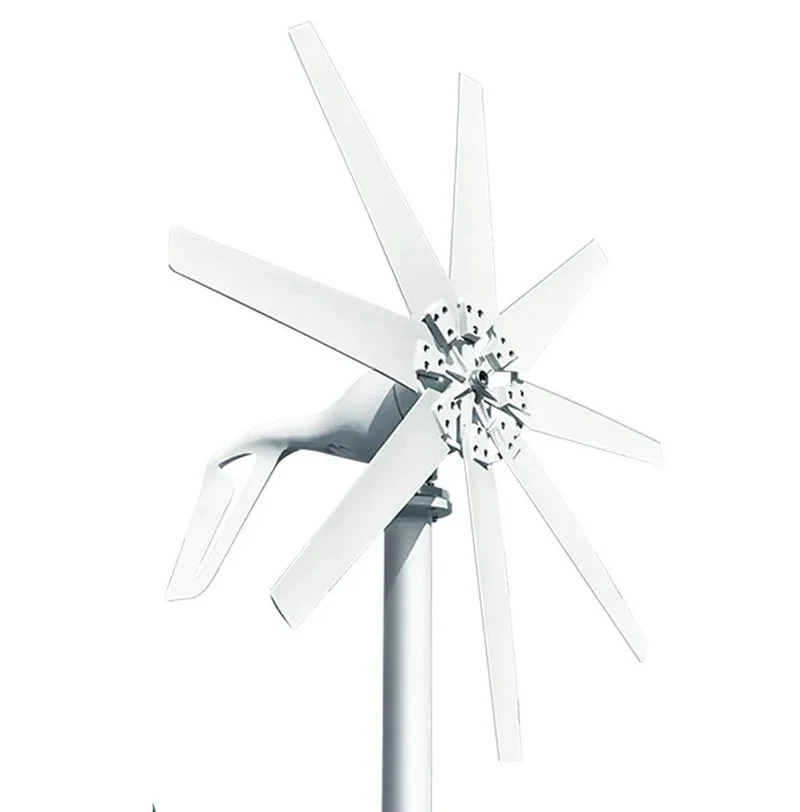 Windturbine - Windmolen - Windturbine Generator - Windenergie - 2000W - 12V - met Hybride Besturing - Stille en Efficiënte Energieoplossing - voor Thuisgebruik