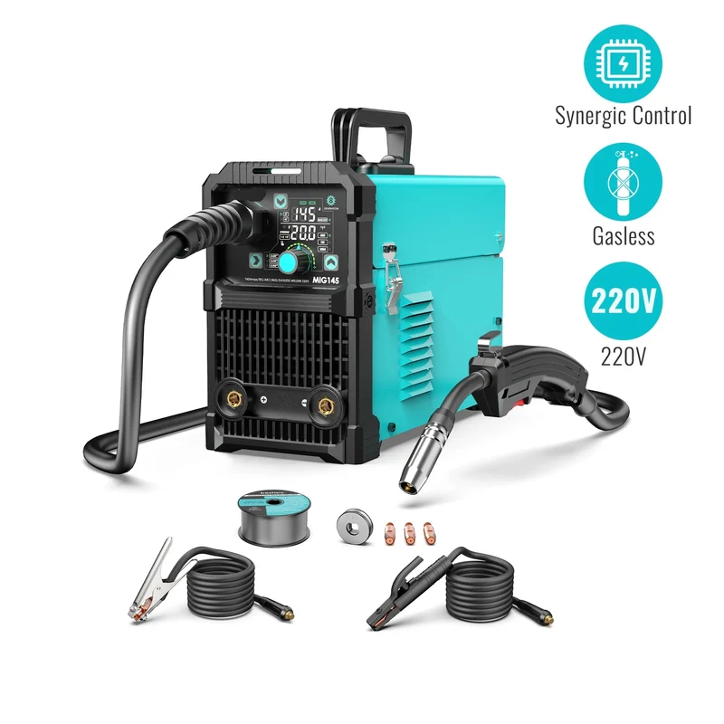 Elektrode Lasmachine - Lasmachine - Lasapparaat - Digitaal Inverterlassen - Draagbare - MIG - Lift TIG - Stick - Digitaal Display - 220V eenfasespanning - Blauw
