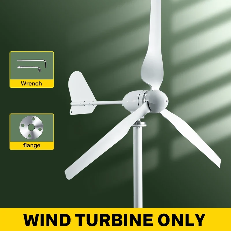 Windturbine - Windmolen - Windenergie - Windturbine Generator - 2000W - 48V - Horizontale Windmolen - 3 Bladen - Energieopwekking - Voor Huis – Off-Grid Systeem – Sterke Windkracht