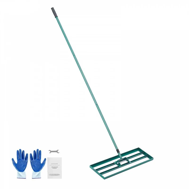 Gazonhark - Bladhark - Hark - Nivelleringshark - Gazon Leveler - Robuuste Bodemplaat - voor Tuin - Golf - Gazon - Achtertuin - Aluminiumlegering - 121.9 x 25.4 x 205 cm - Groen