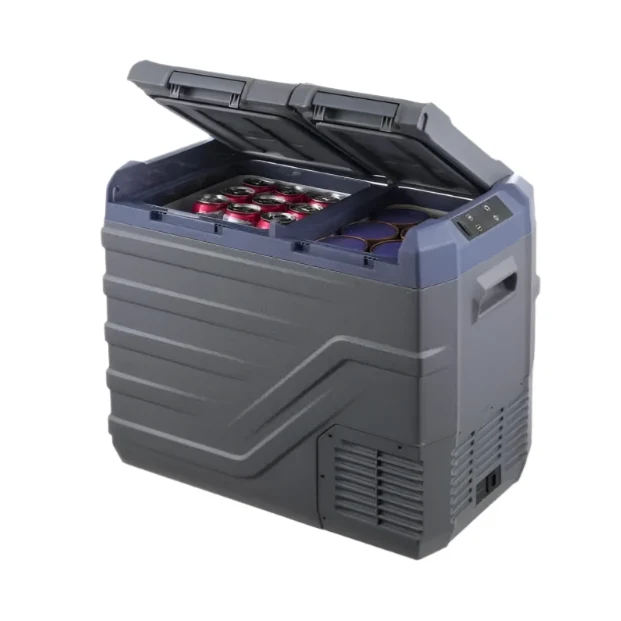 Auto Koelkast - Elektrische Koelbox - Koelbox - Mini Koelkast - 45L Capaciteit - 12/24V DC Compressor - Dual-Zone Mini Vriezer - Instelbaar Temperatuurbereik - Draagbare - voor Camping